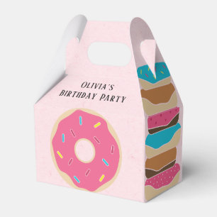 Caja Para Regalos Colorido y moderno salpicón rosa Donut Chica Cumpl