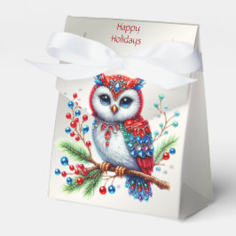 Caja Para Regalos Coloridos Navidades Owl Holiday Gift Box