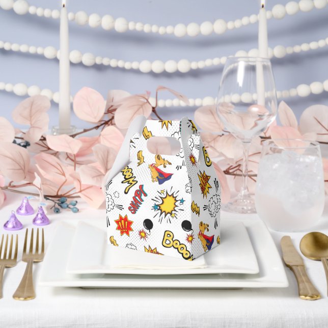 Caja Para Regalos Comic Book Pattern (Boda)