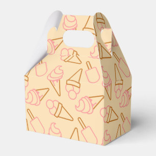 Caja Para Regalos Comida de verano con contornos de helado de contor