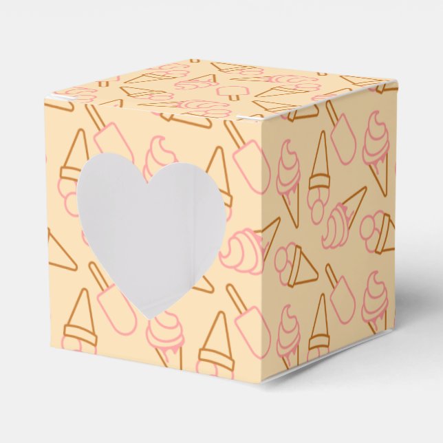 Caja Para Regalos Comida de verano con contornos de helado de contor (Anverso)