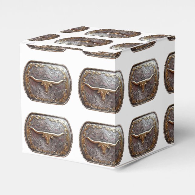 Caja Para Regalos Compañía De Regalo O Favor Del Partido Occidental  (Costado Anverso)