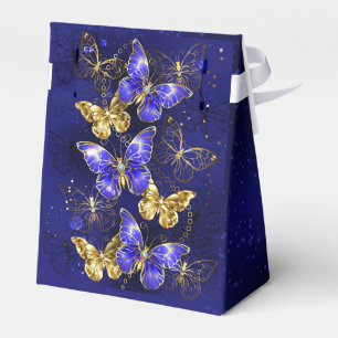 Caja Para Regalos Composición con mariposas de zafiro