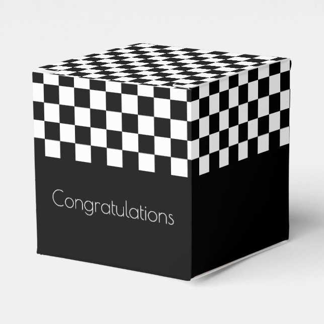 Caja Para Regalos Comprobación en blanco y negro (Costado Anverso)