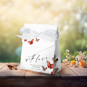 Caja Para Regalos Con amor Whimsical Butterfly Red Gracias