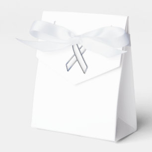 Caja Para Regalos Conciencia blanca ceñida cromo de la cinta del
