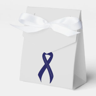 Caja Para Regalos Concienciación sobre el soporte de cinta azul oscu
