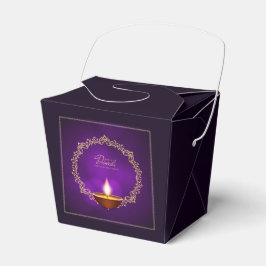 Caja Para Regalos Concordancia feliz Diwali púrpura