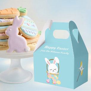 Caja Para Regalos Conejito de Pascua Tierno Azul Bebé Fiesta Persona