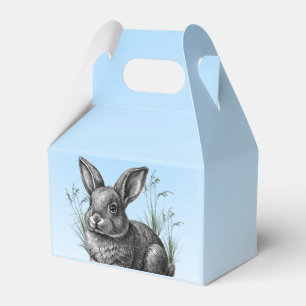 Caja Para Regalos Conejito gris lindo contra un cielo azul