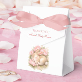 Caja Para Regalos Conejito Lindo Conejo Rubor de Rosa Peonía Baby Sh