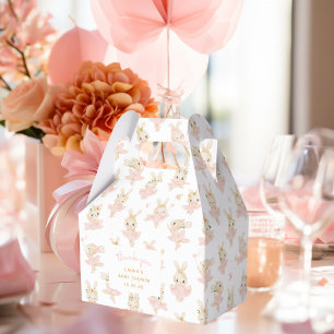 Caja Para Regalos Conejo Bailarina Tutú Conejito Baby Shower Agradec