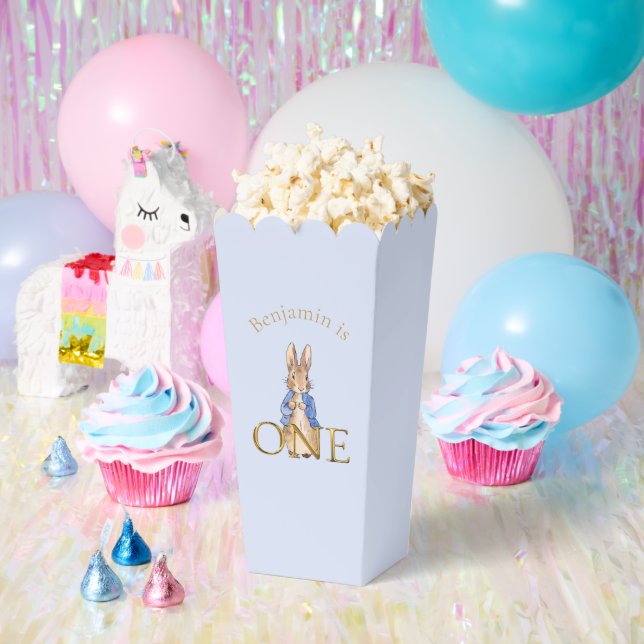 Caja Para Regalos Conejo Clásico Personalizado con chaqueta azul (Fiesta)