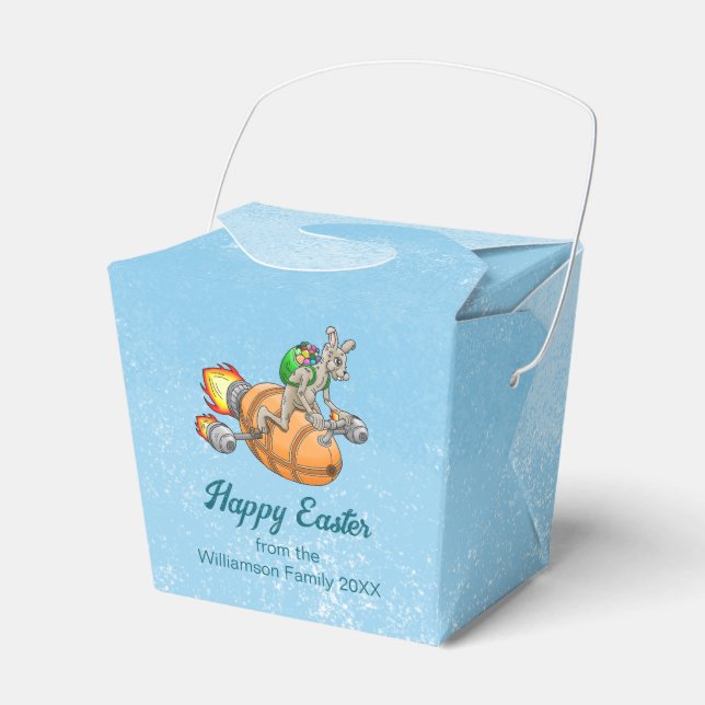 Caja Para Regalos Conejo Cohete (Front Side)
