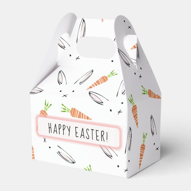 Caja Para Regalos Conejo conejo conejo conejo personalizado rosado y (Front Side)