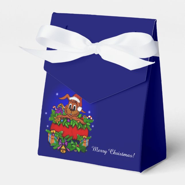 Caja Para Regalos Conejo de Navidad (Front Side)