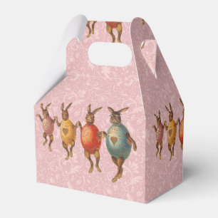 Caja Para Regalos Conejo de Pascua bailando huevos