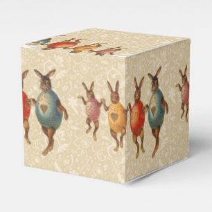 Caja Para Regalos Conejo de Pascua Huevos Bailando