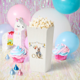 Caja Para Regalos Conejo de primer cumpleaños con globos