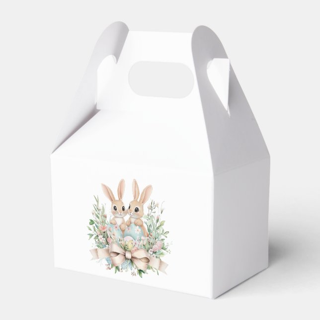 Caja Para Regalos Conejo floral de Pascua (Front Side)