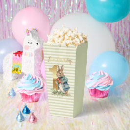 Caja Para Regalos Conejo sosteniendo vegetales Primer Cumpleaños