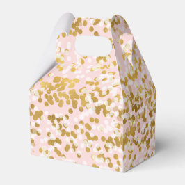 Caja Para Regalos Confeti rosado blanco del oro