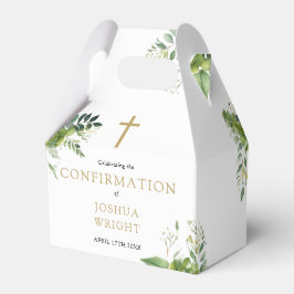 Caja Para Regalos Confirmación de Verde de Eucalipto