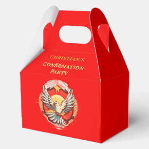 Caja Para Regalos Confirmación Red Dove blanco flamado