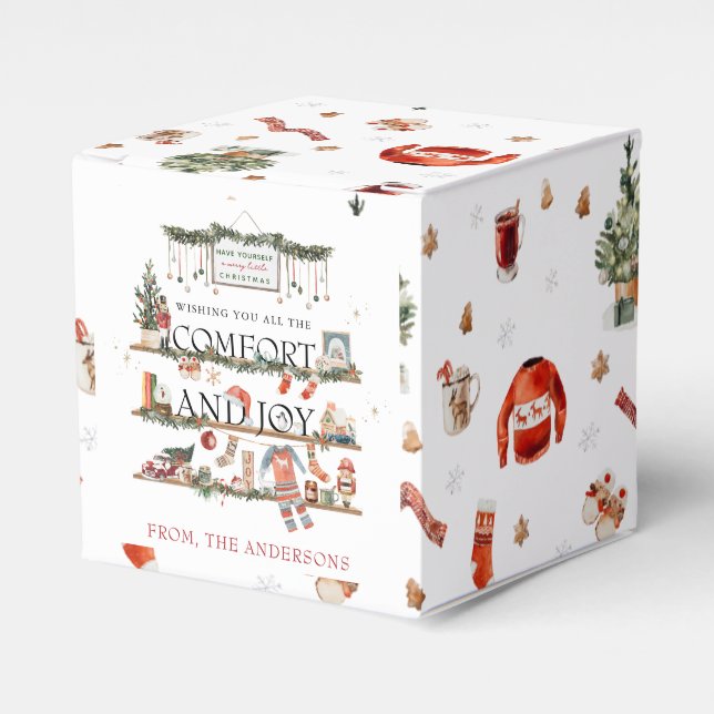 Caja Para Regalos Confort y alegría | Merry Little Navidades (Costado Anverso)
