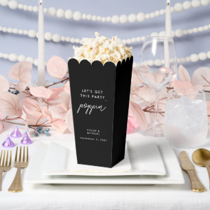 Caja Para Regalos Consigamos este Fiesta Poppin Boda negro palomitas