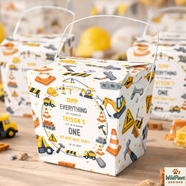 Caja Para Regalos Construcción 1er Cumpleaños | Fiesta de Camión de 