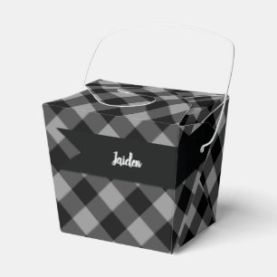 Caja Para Regalos Contenedores de regalo grises y negros de Buffalo