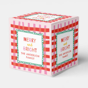 Caja Para Regalos Control rojo brillante y merry personalizado