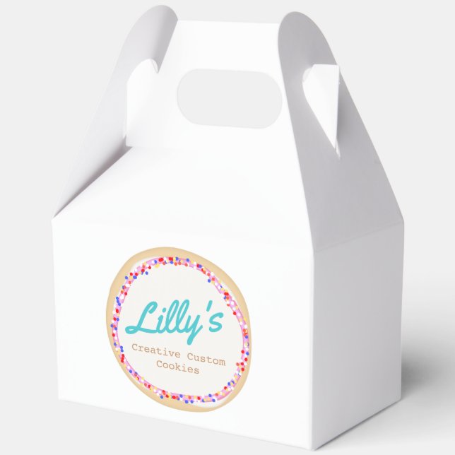 Caja Para Regalos Cookie personalizada personalizada de panadería (Anverso)