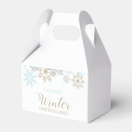 Caja Para Regalos Copo de nieve Oro Azul de Oro de Omán