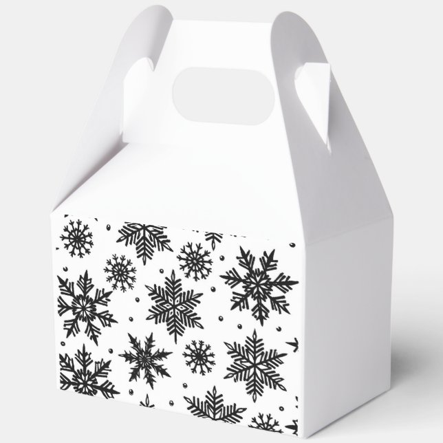 Caja Para Regalos copos de nieve (Reverso )