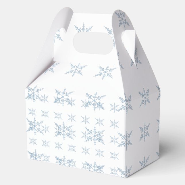 Caja Para Regalos Copos de nieve de invierno (Anverso)