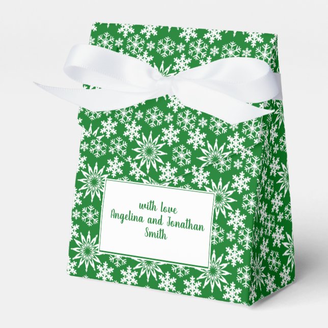 Caja Para Regalos Copos de nieve de vacaciones de invierno personali (Front Side)