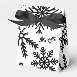 Caja Para Regalos Copos de nieve negros