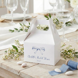 Caja Para Regalos Coqueta de guión manuscrito Arco Azul Ducha Nupcia