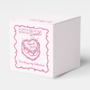 Caja Para Regalos Coqueta rosa de corazón retro torta de cerezo de S