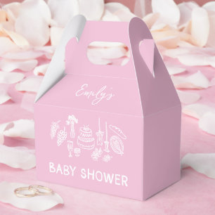 Caja Para Regalos Coqueta rosa moderna ducha de bebé de mano