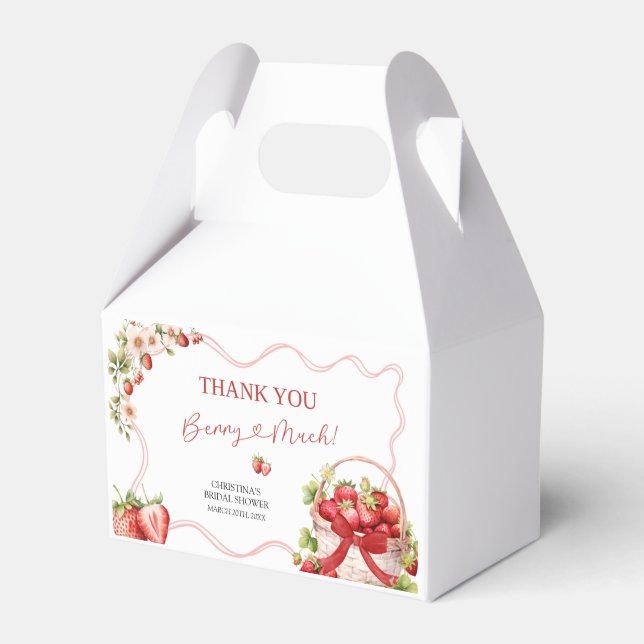 Caja Para Regalos Coquette Berry en Love Bridal Shower FavBox (Front Side)