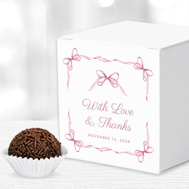 Caja Para Regalos Coquette Bows Baby Girl Shower Gracias (Subido por el creador)