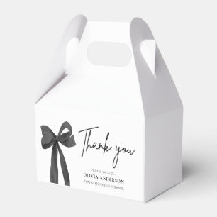 Caja Para Regalos Coquette de lazo negro moderno Gracias Graduación
