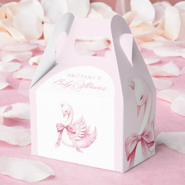 Caja Para Regalos Coquette Pink Swan Baby Shower