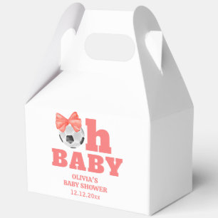 Caja Para Regalos Coral Melocotón Oh Bebé Arco Fútbol Deporte Baby S