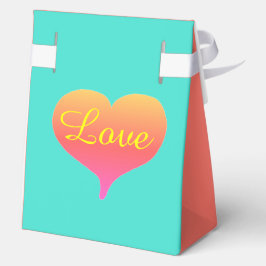 Caja Para Regalos Coral Romántico Sunset Hearts