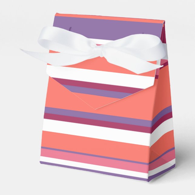 Caja Para Regalos Coral vivo, rojo y violeta (Front Side)