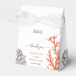 Caja Para Regalos Coral Watercolor Beach Regalo Boda moderno